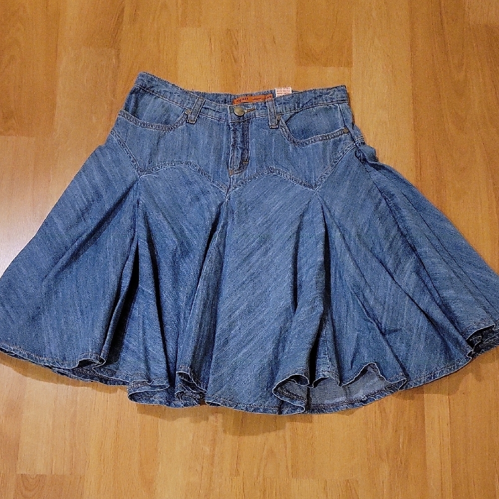 Vigoss Blue Mini Skater Skirt